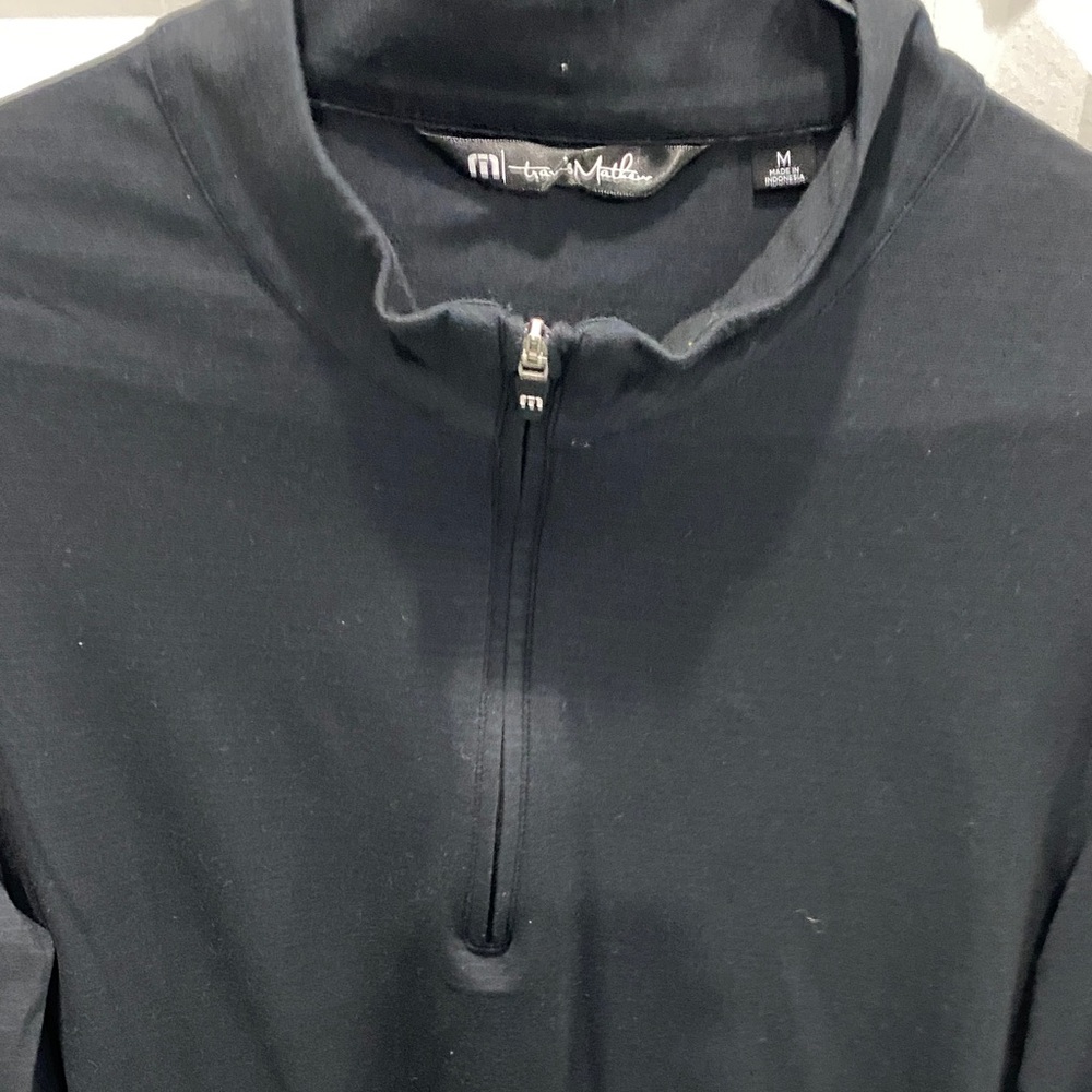 Travis Mathew Black Quarter-Zip Pullover